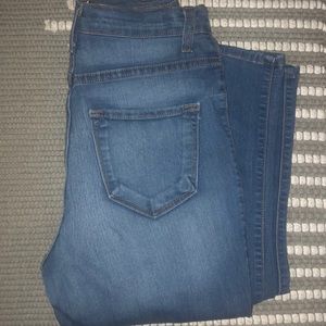 Classic High Waist Skinny Jeans - Medium Blue